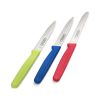 Farberware BBQ Set of 3 Paring Knives with Assorted Colored Handles