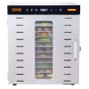 VEVOR Food Dehydrator Machine, 10 Stainless Steel Trays, 1000W Electric Food Dryer with Digital Adjustable Timer & Temperature for Jerky, Herb, Meat