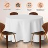 2 Pack 108 inch Round Premium Tablecloths for Wedding Banquet Restaurant 200 GSM Washable Fabric Table Cloth White