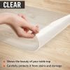 Сlear Plastic Placemats Set of 6 Table Protector for Dining Room Table Kitchen Counter Office Desk Painting Table Shelves   Multi Use Flexible Durable