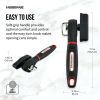 Farberware Soft Grips Safety Can Opener in Black with Red Accents