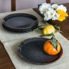 Better Homes & Gardens 16-Piece Burns Speckled Stoneware Dinnerware Set, Black