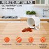 Сlear Plastic Placemats Set of 6 Table Protector for Dining Room Table Kitchen Counter Office Desk Painting Table Shelves   Multi Use Flexible Durable