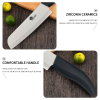 Rust Proof Ceramic Knife with Cover for Home Kitchen, 5 Piece Professional Knife Set with Chef Knife, Utility Knife