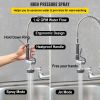 VEVOR Commercial Faucet Pre-Rinse with Sprayer, 8" Adjustable Center Wall Mount Kitchen Faucet with 12" Swivel Spout