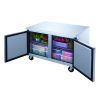 Dukers 15.53cu.ft Double Door Commercial Undercounter Workbench Refrigerator Made by Stainless Steel