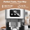 Espresso Machine, Cappuccino & Latte Machine with ESE POD Filter & Milk Frother Steam Wand, Accurate Temperature & Time Control