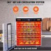 VEVOR Food Dehydrator Machine, 10 Stainless Steel Trays, 1000W Electric Food Dryer with Digital Adjustable Timer & Temperature for Jerky, Herb, Meat