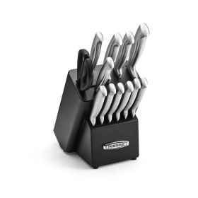 Farberware Edgekeeper 13-piece Pro Self-Sharpening Knife Block Set in Black