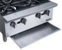 Dukers Commercial Gas Hotplate Cooktop in Stainless Steel with Four Lift-Off Burner Hot Plate