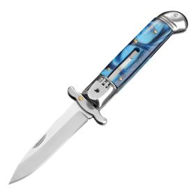 Winding Semi-automatic Knife (Color: Blue)