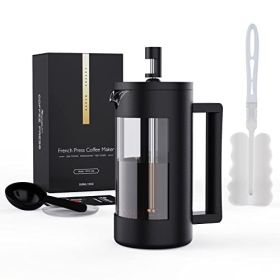 French Press Coffee Maker, Camping French Coffee Press Glass, Heat Resistant Thickened Glass Coffee Press, 100% BPA Free Prensa Francesa (size: 21oz)