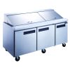 Dukers Commercial Triple Door Salad Prep Table Refrigerator 17.58 cu.ft.