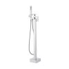 VEVOR Freestanding Bathtub Faucet, Floor Mount, Freestanding Tub Filler, Shower Mixer Taps, Two Water Modes, 360° Swivel Spout