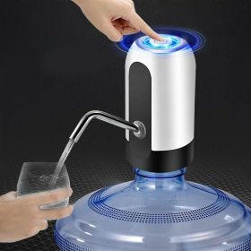 Water Bottle Switch Pump Electric Automatic Universal Dispenser 5 Gallon USB USB Water Pump Dispenser Automatic Drinking Water Bottle Pump 2/3/4/5 Gal (Color: White)