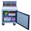 Dukers Commercial Single Door Salad Prep Table Refrigerator