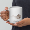 Misty Peaks Coffee Mug - Dreamy Mountain Watercolor Art