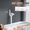 VEVOR Freestanding Bathtub Faucet, Floor Mount, Freestanding Tub Filler, Shower Mixer Taps, Two Water Modes, 360° Swivel Spout