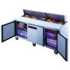 Dukers Commercial Triple Door Salad Prep Table Refrigerator 17.58 cu.ft.