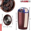 5 Core Coffee Grinder • 85 Gram Or 3 Ounces / 12 Cup Capacity • One-Touch Automatic Electric Bean Spice Grinding Machine • 150W Copper Motor • Stainle